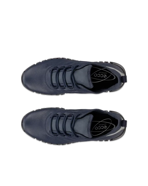 ECCO® Gruuv Gore-Tex sneakers i læder til damer - Blå - Top_Left_Pair