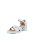 Damskie nubukowe sandały na obcasie ECCO® Sculpted Sandal LX 35 - Niebieski - M