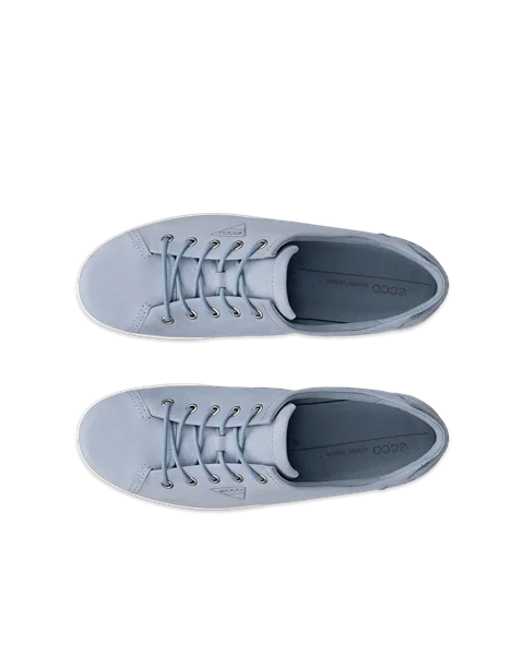 ECCO® Soft 2.0 Damen Sneaker aus Nubukleder - Blau - Top_Left_Pair