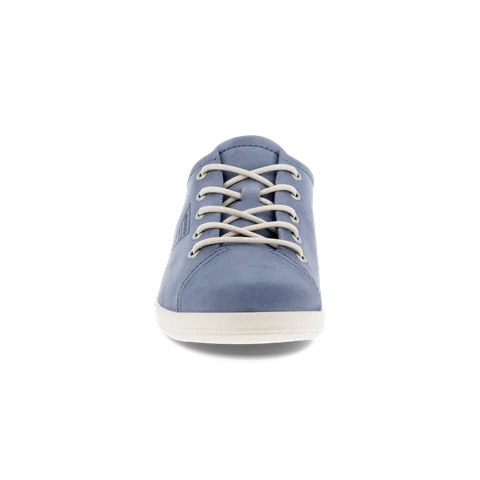Damskie nubukowe sneakersy ECCO® Soft 2.0 - Niebieski - Front