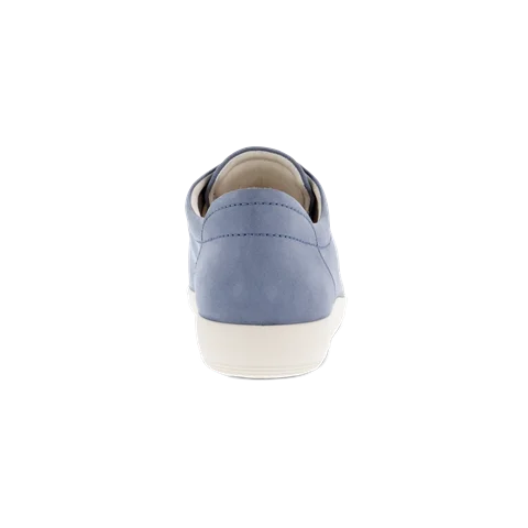 Damskie nubukowe sneakersy ECCO® Soft 2.0 - Niebieski - Heel