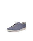 ECCO® Soft 2.0 chaussures de marche en nubuck pour femme - Bleu - M