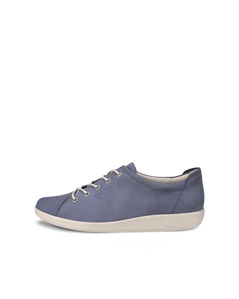 ECCO® Soft 2.0 chaussures de marche en nubuck pour femme - Bleu - O
