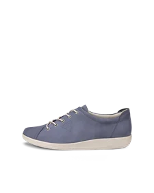 ECCO® Soft 2.0 chaussures de marche en nubuck pour femme - Bleu - O