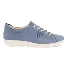 Women's ECCO® Soft 2.0 Nubuck Walking Shoe - Blue - Outside