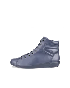 ECCO® Soft 2.0 Damen High-Top Sneaker aus Leder - Blau - O