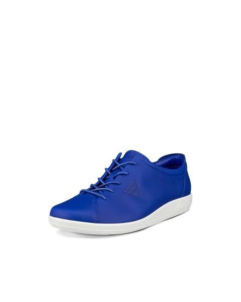 Women's ECCO® Soft 2.0 Leather Walking Shoe - Blue - M