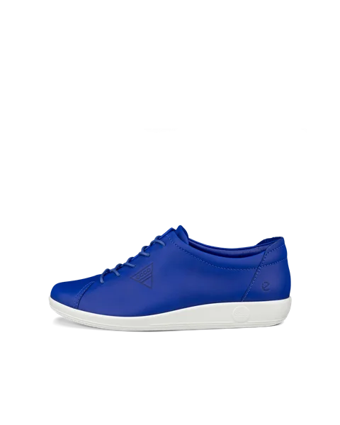 Women's ECCO® Soft 2.0 Leather Walking Shoe - Blue - O