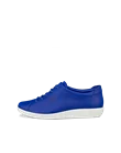 Women's ECCO® Soft 2.0 Leather Walking Shoe - Blue - O
