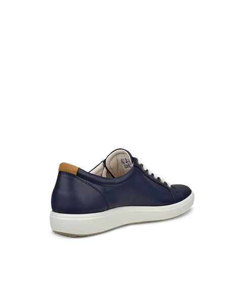 Damskie skórzane sneakersy ECCO® Soft 7 - Niebieski - B