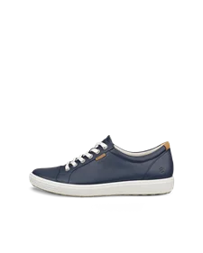 ECCO® Soft 7 női bőr sneaker - Kék - O