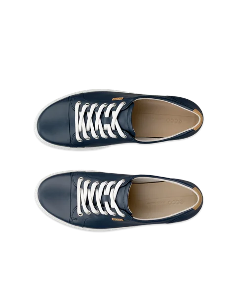 ECCO® Soft 7 Damen Ledersneaker - Blau - Top_Left_Pair