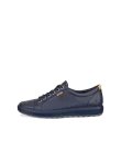 ECCO® Soft 7 Dames leren sneaker - Blauw - O