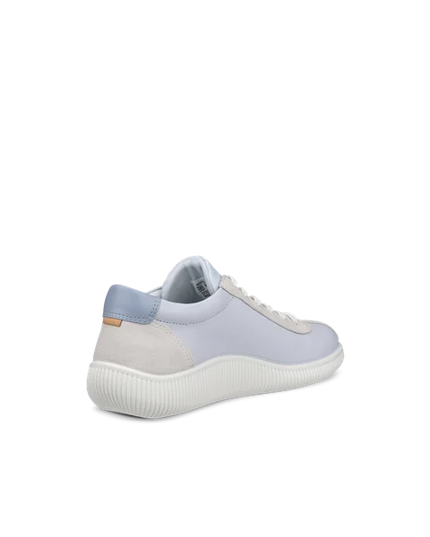 ECCO® Soft Zero Dames leren sneaker - Blauw - B