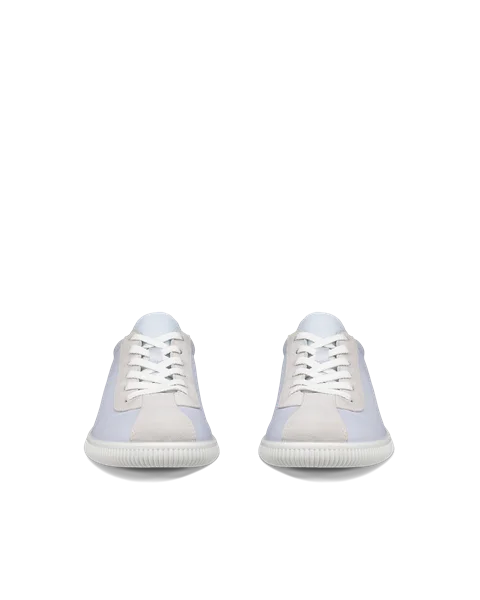 ECCO® Soft Zero Dames leren sneaker - Blauw - Front_Pair