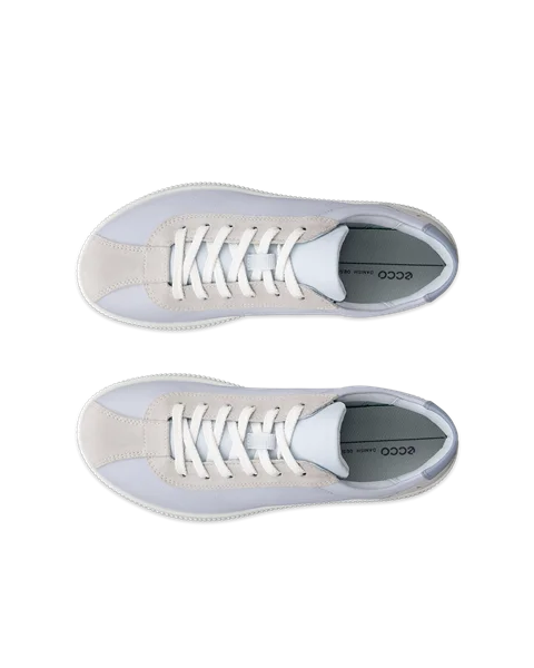 ECCO® Soft Zero Dames leren sneaker - Blauw - Top_Left_Pair