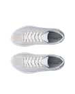 ECCO® Soft Zero Dames leren sneaker - Blauw - Top_Left_Pair