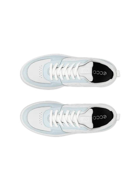 ECCO® Street 720 baskets en cuir Gore-Tex pour femme - Bleu - Top_Left_Pair