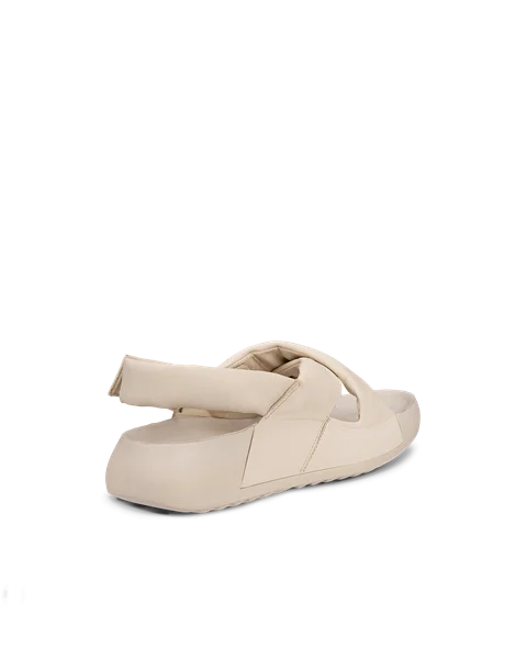Women's ECCO® Cozmo PF Leather Sandal - Beige - B