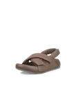 ECCO® Cozmo PF Dames leren sandaal - Bruin - M