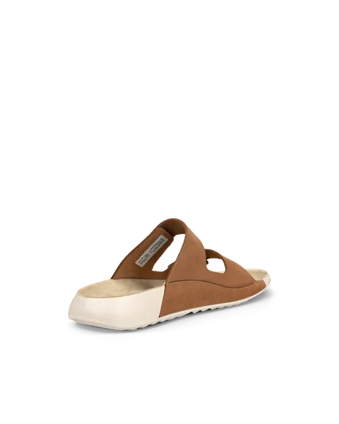 ECCO® Cozmo Dames nubuck sandaal met twee bandjes - Bruin - B