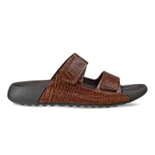 Dámske kožené sandále 2 remienky ECCO® Cozmo - Hnedá - Outside