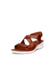 Naisten ECCO® Felicia kiilakorkoinen sandaali nupukkia - Ruskea - M