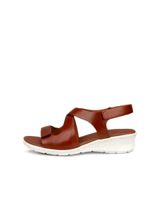 Naisten ECCO® Felicia kiilakorkoinen sandaali nupukkia - Ruskea - O