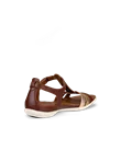 Dámské kožené sandály s nártovou sponou ECCO® Flash - Hnědá  - B