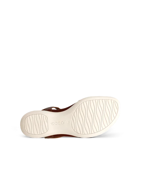 Naisten ECCO® Flash t-hihna sandaali nahkaa - Ruskea - S