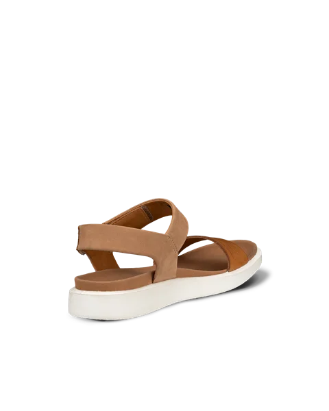 ECCO® Flowt dame flat sandal semsket skinn - brun - B