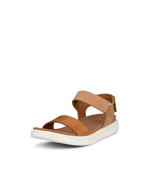 ECCO® Flowt dame flat sandal semsket skinn - brun - M
