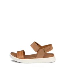 ECCO® Flowt dame flat sandal semsket skinn - brun - O