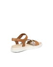 ECCO® Flowt sandale plate en nubuck pour femme - Marron - B