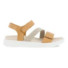 ECCO® Flowt flade sandaler i nubuck til damer - Brun - Outside