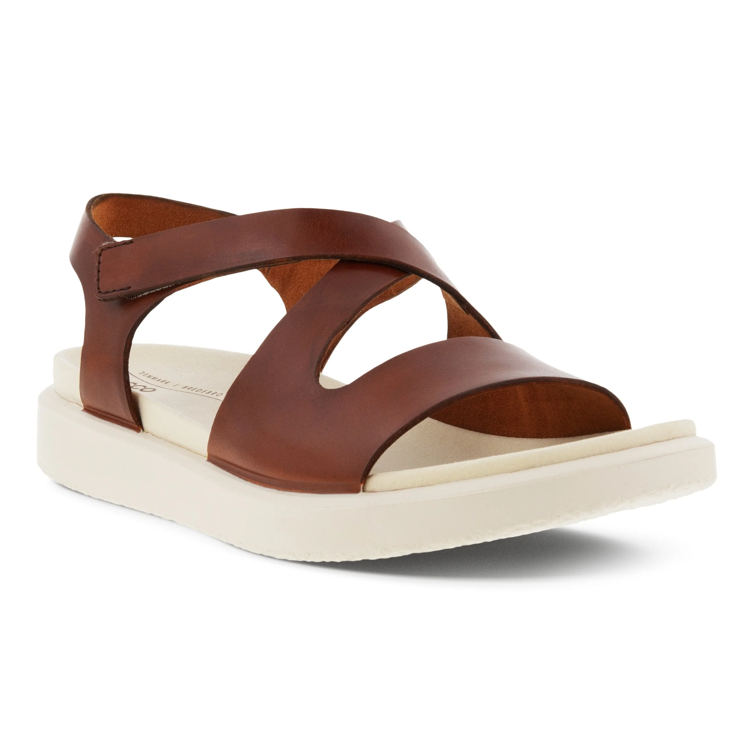 Mutton Moden Akkumulering ECCO® Flowt flade sandaler i læder til damer | Brun