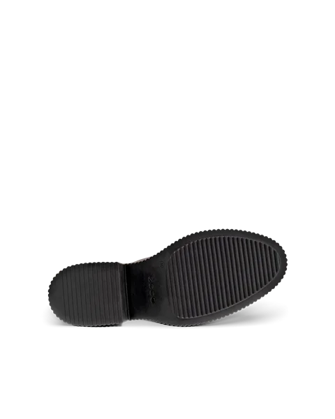 Damskie skórzane botki ECCO® Fluted Heel - Brązowy - S