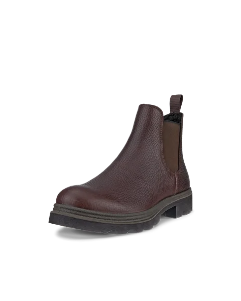 Women's ECCO® Grainer Leather Chelsea Boot - Brown - M