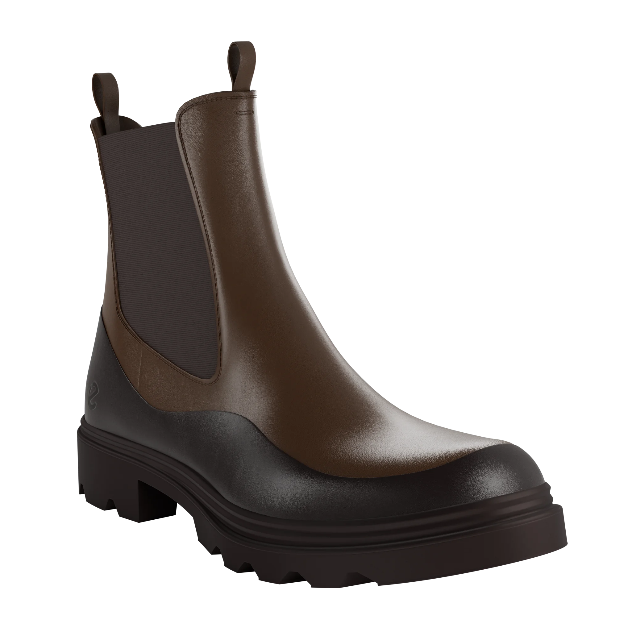 ECCO Grainer W - Dames leren Chelsea boot - Bruin - Size: 35 (UK 2.5-3)