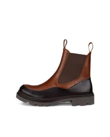Women's ECCO® Grainer Leather Chelsea Boot - Brown - O