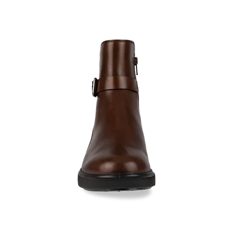 Dámská kožená voděodolná kotníčková obuv ECCO® Metropole Amsterdam - Hnědá  - Front