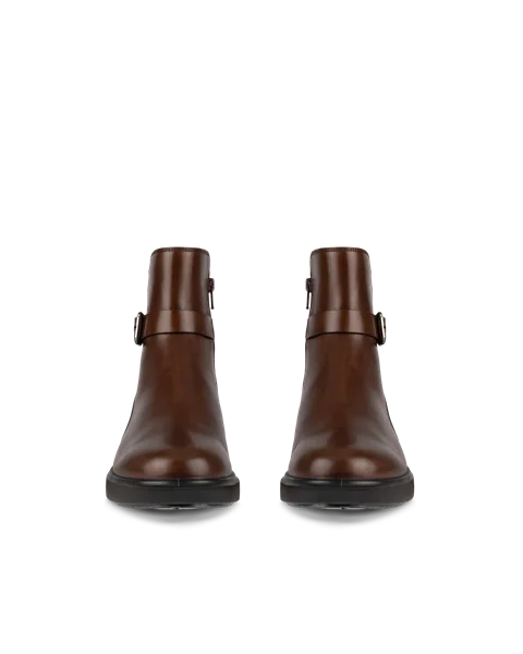 Women's ECCO® Metropole Amsterdam Leather Waterproof Boot - Brown - Front_Pair