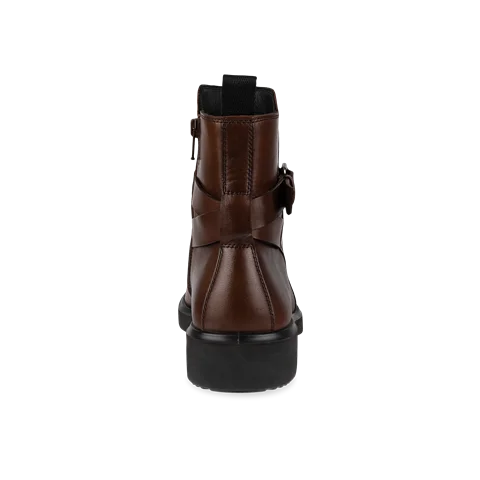 Women's ECCO® Metropole Amsterdam Leather Waterproof Boot - Brown - Heel