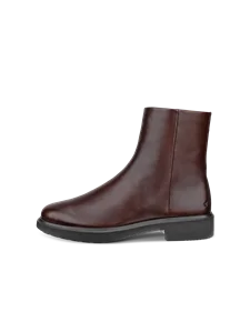 Women's ECCO® Metropole Amsterdam Leather Ankle Boot - Brown - O