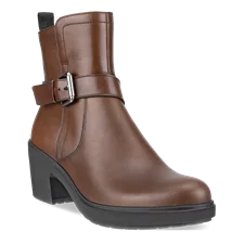 Women's ECCO® Metropole Zurich Leather Waterproof Boot - Brown - Main