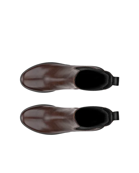 Women's ECCO® Metropole Zurich Leather Chelsea Boot - Brown - Top_Left_Pair