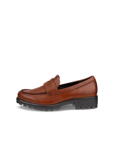 Women's ECCO® Modtray Leather Loafer - Brown - O