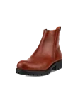Women's ECCO® Modtray Leather Ankle Boot - Brown - M