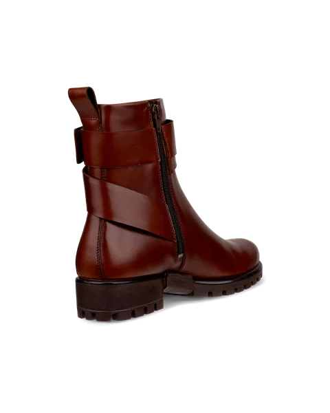 Women's ECCO® Modtray Leather Ankle Boot - Brown - B