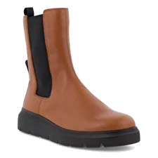 Women's ECCO Nouvelle Leather Chelsea Boot - Brown - Main